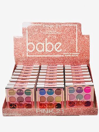 Box Paleta De Sombra Com Glitter Babe Pink 21
