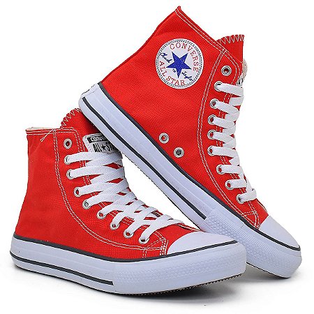 tênis all star cano alto vermelho