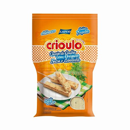 Queijo Coalho Com Oregano, Salsa e Cebolinha 7un - Crioulo - 340g