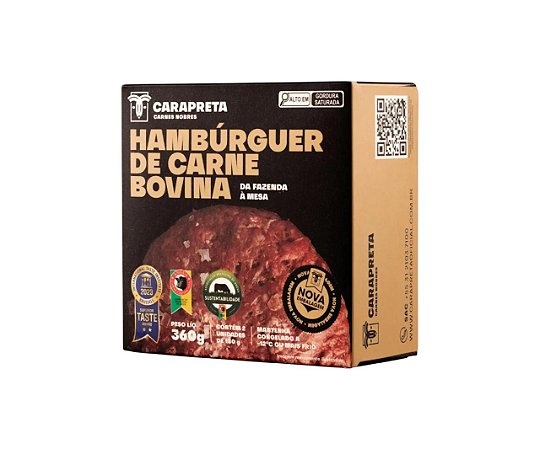 Burger Black Angus (2un) - Carapreta  360g PROMOÇÃO DA SEMANA DE:R$30,90 POR:R$24,90