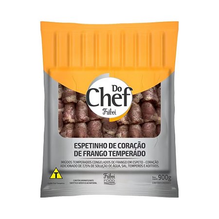 ESPETINHO DE CORAÇÃO TEMPERADO - DO CHEF 900g