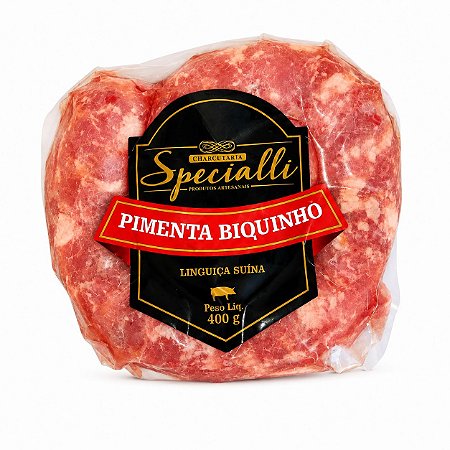 LINGUIÇA SUÍNA COM PIMENTA BIQUINHO - 400g - SPECIALLI