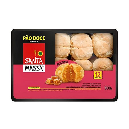 PÃO DE DOCE DE LEITE  - SANTA MASSA - 300G - 12 UN