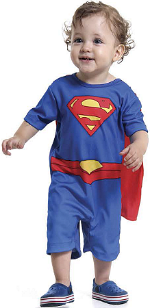 Fantasia Super Homem Bebê Superman + Capa  Oficial Carnaval