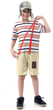Fantasia Chaves Infantil Roupa Original Da Turma C/ Chapéu