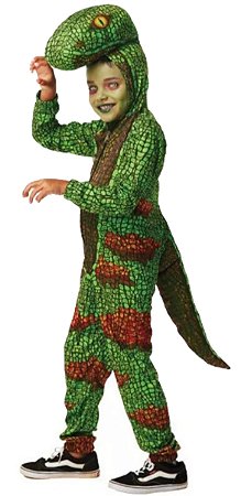 Fantasia Halloween Infantil Lagarton Luxo com Cabeça e Cauda