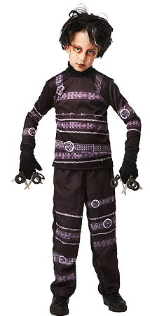 Fantasia Halloween Mãos de Tesoura Infantil Menino Estranho