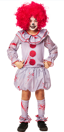 Fantasia Halloween It Palhaço do Mal Infantil Menino Zumbi