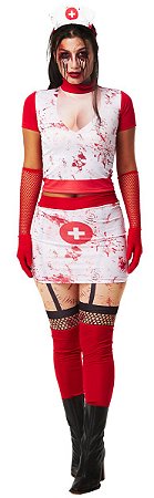 Fantasia Halloween Menina Enfermeira Zumbi Vestido Infantil - 7 Artes BrinQ  Fantasias