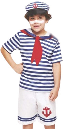 Fantasia Marinheiro Infantil Menino Carnaval Roupa com Quepe