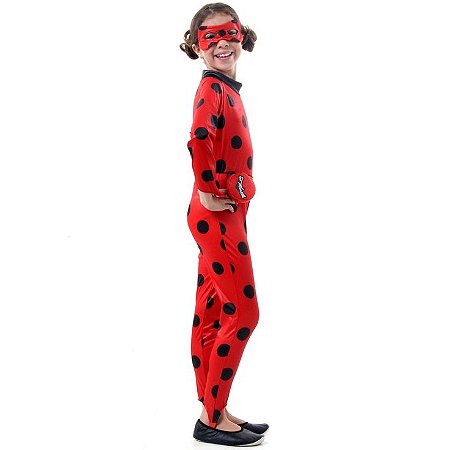 Fantasia Cat Noir Infantil Ladybug - 7 Artes BrinQ Fantasias