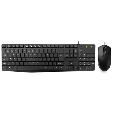 KIT TECLADO E MOUSE KMEX COM FIO