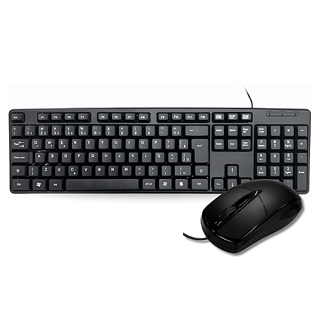 KIT TECLADO E MOUSE KMEX COM FIO