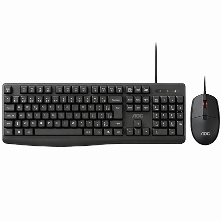 TECLADO E MOUSE AOC KM170 COM FIO
