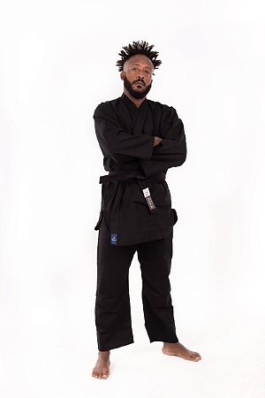 KIMONO COMBATE JIU JITSU OU JUDÔ INICIANTE  PRETO ADULTO - TORAH