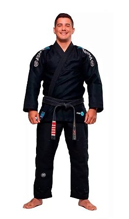 KIMONO MUNDIAL 10 JIU JITSU TRANÇADO PRETO - ATAMA