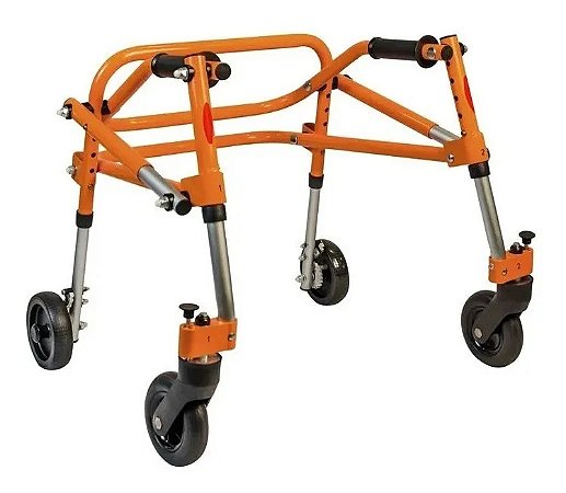 Andador Posterior de Alumínio 04 Rodas PP Mobilidade Mercur