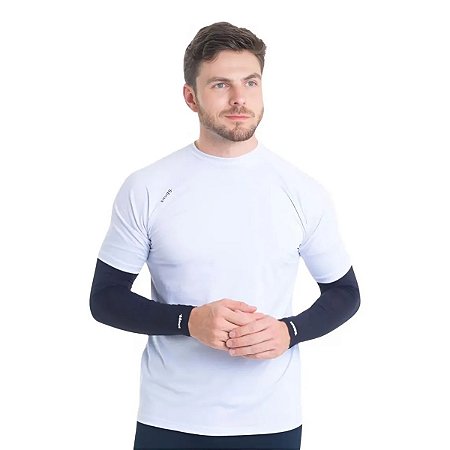 Par de Manguitos Proteção Solar UV50 Preto Ciclismo Sungg