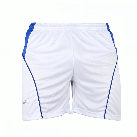 Calção Short Uruguai Futebol Corrida c/ Forro Branco Finta