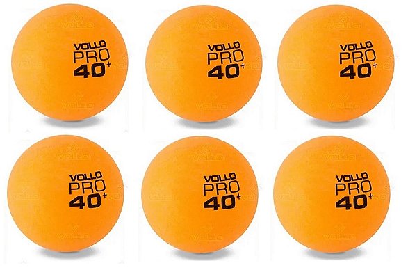 Kit 06 Bolas de Tênis de Mesa Ping Pong ABS 40+ Vollo