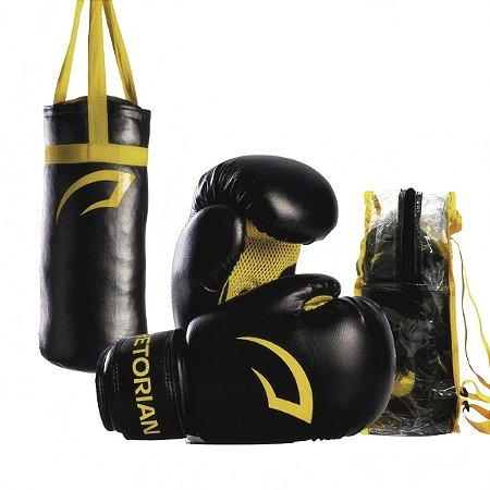 Kit Kids Luvas de Boxe Muay Thai e Saco de Pancada Infantil Pretorian