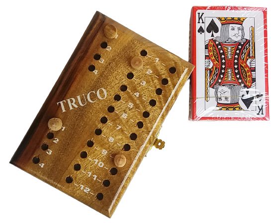 Estojo para Jogo de Truco com Marcador de Pontos