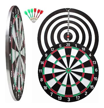 JOGO DE DARDOS DUPLA FACE GRANDE 42 CM DB17