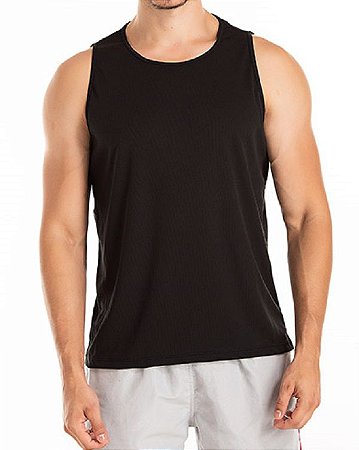 CAMISETA REGATA DRY FIT MASCULINA PRETA