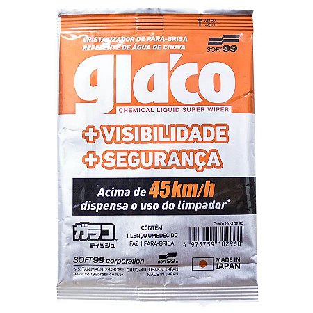 Glaco Wipe On Cristalizador Vidro Chuva Soft99 Original