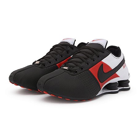 nike shox preto vermelho e branco