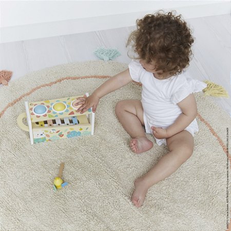 Xilofone tap tap com 3 bolinhas e acessórios pure - 18 meses