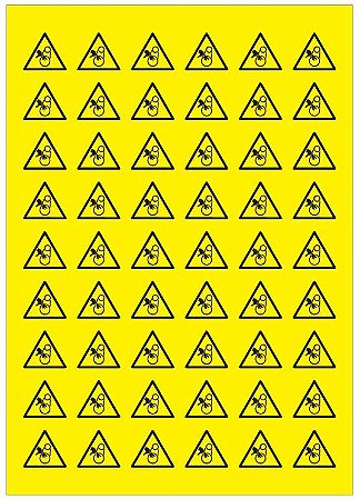 Adesivo de Sinalização de Risco de Transmissão por Polias