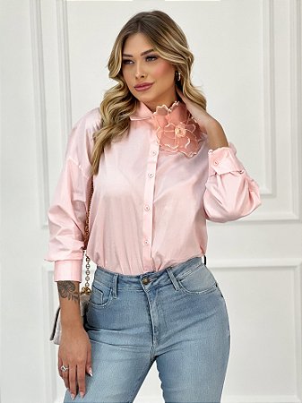 Moda rosa topos camisa vestido padrão de flor saia acessórios