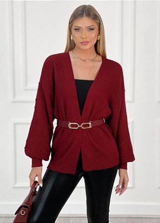 CASACO CARDIGAN LISO