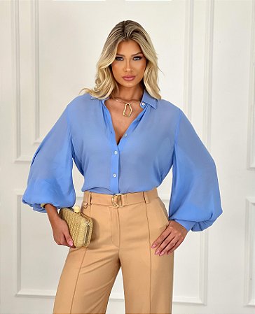 CAMISA VISCOSE C/MANGA