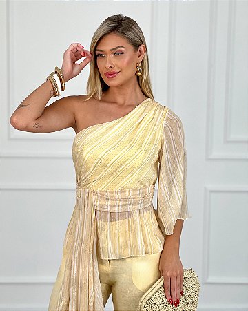 BLUSA CHIFFON BRILHO