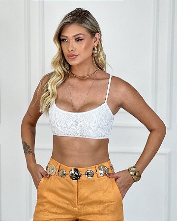 BLUSA TOP ALÇA FINA