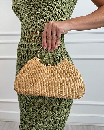 BOLSA CLUTCH PALHA