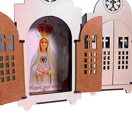 Oratório  Nossa Senhora de Fatima com Terço