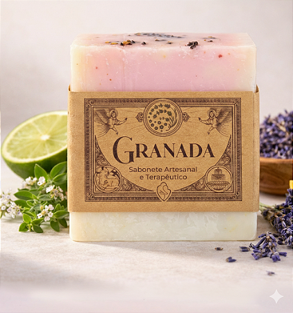 Sabonete em barra Terapêutico Granada - Lavanda e Limão com essência de Verbena