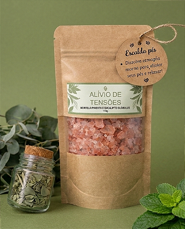 Escalda Pés para Alivio de Tensões de Hortelã-pimenta e Eucalliupito globulus