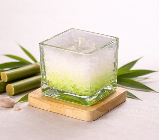 Vela aromática granulada 6x6 cm - Bamboo