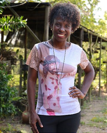 Camiseta Baby Look "Cristo Chagado"