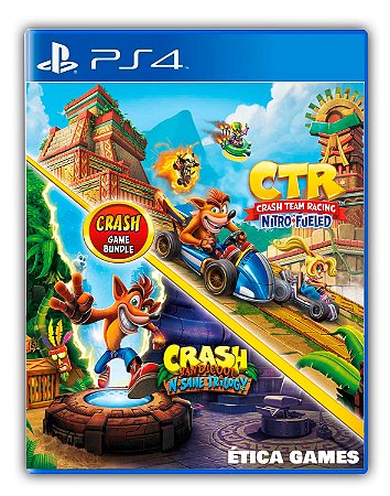 Pacote Crash Bandicoot Trilogy + CTR Nitro-Fueled PS4 Mídia Digital
