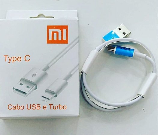 Cabo USB Turbo MI/Xiaomi Tipo C e V8...