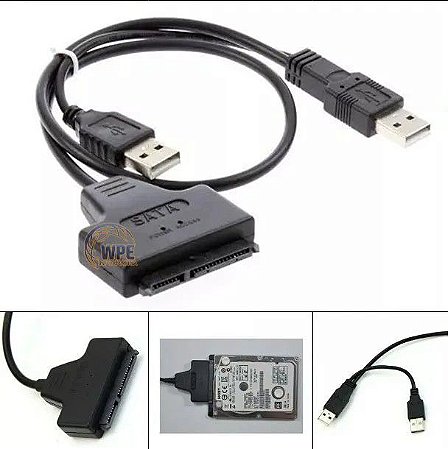 Cabo Usb 2.0 Para Hd Sata 2.5 Com Energia