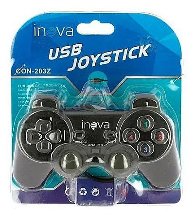 Controle Joystick Usb Computador Pc Notebook Inova