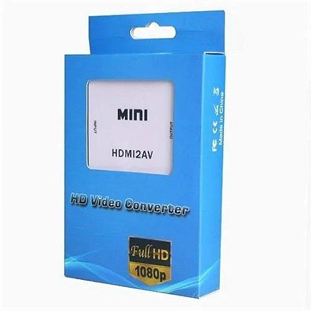 Mini Adaptador Conversor D Hdmi P/ Video 3rca Av Cabo Hdmi