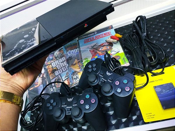 Playstation 2 novinho, + 2 Controle + 1 Memory Card + Brinde 4 Jogos, compre com garantia.