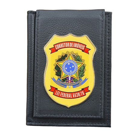 Carteira Porta Funcional RS9 Estilo Policia Federal Personalizável